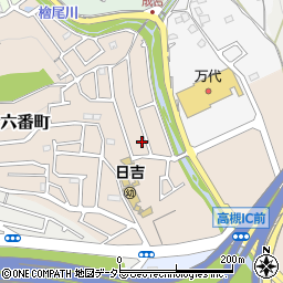大阪府高槻市日吉台六番町58-38周辺の地図