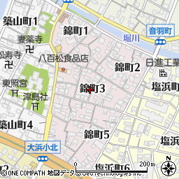 愛知県碧南市錦町周辺の地図