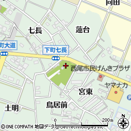 愛知県西尾市下町宮東1周辺の地図