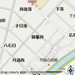 愛知県西尾市下永良町御墓西周辺の地図