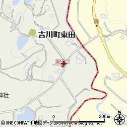 兵庫県三木市吉川町東田881周辺の地図