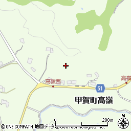 滋賀県甲賀市甲賀町高嶺周辺の地図