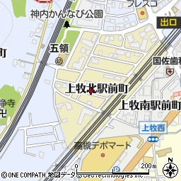 大阪府高槻市上牧北駅前町6-9周辺の地図