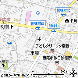 愛知県西尾市寄住町東浦59周辺の地図