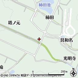 愛知県額田郡幸田町大草若宮周辺の地図