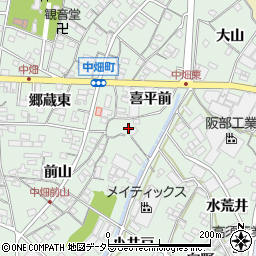 愛知県西尾市中畑町喜平前3周辺の地図