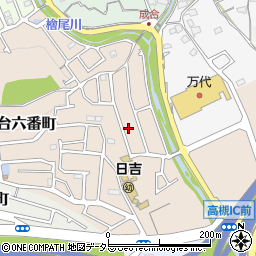 大阪府高槻市日吉台六番町58-9周辺の地図