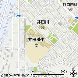 井田川小学校区　第二学童保育所周辺の地図