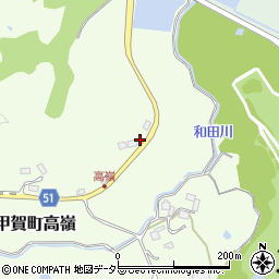 滋賀県甲賀市甲賀町高嶺484-5周辺の地図