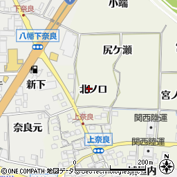 京都府八幡市上奈良北ノ口周辺の地図