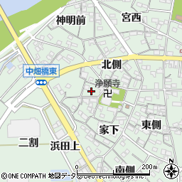 愛知県西尾市中畑町西側周辺の地図