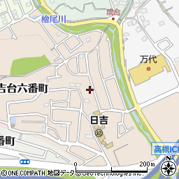 大阪府高槻市日吉台六番町61-8周辺の地図