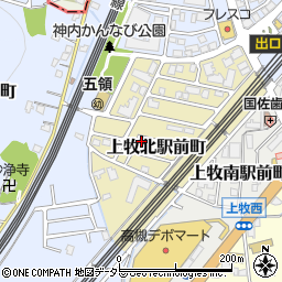 大阪府高槻市上牧北駅前町6-12周辺の地図