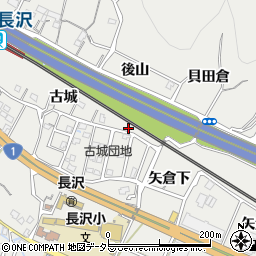 愛知県豊川市長沢町後山周辺の地図