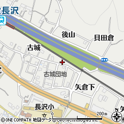 愛知県豊川市長沢町古城1-46周辺の地図