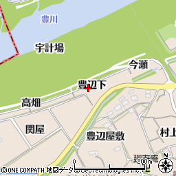 愛知県新城市八名井豊辺下周辺の地図