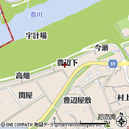 愛知県新城市八名井（豊辺下）周辺の地図