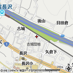 愛知県豊川市長沢町古城1-73周辺の地図