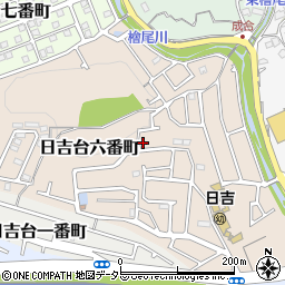 大阪府高槻市日吉台六番町11-17周辺の地図