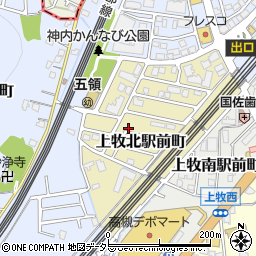 大阪府高槻市上牧北駅前町5周辺の地図