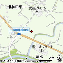愛知県新城市一鍬田汗川周辺の地図