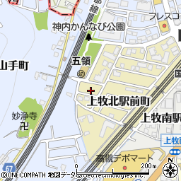 大阪府高槻市上牧北駅前町12-21周辺の地図