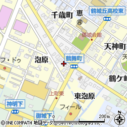 愛知県西尾市鶴舞町61周辺の地図