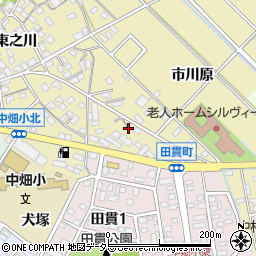 愛知県西尾市田貫町（西荒古）周辺の地図