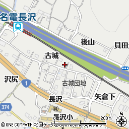 愛知県豊川市長沢町古城1-41周辺の地図