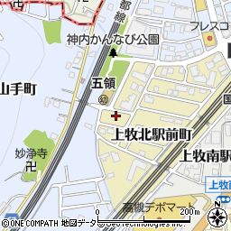 大阪府高槻市上牧北駅前町12-32周辺の地図