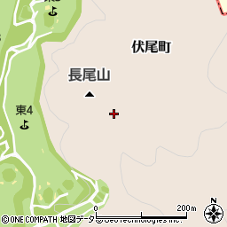 長尾山周辺の地図