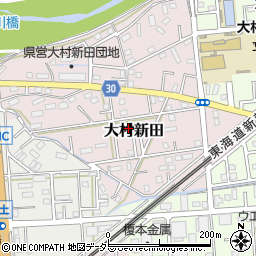 静岡県焼津市大村新田周辺の地図