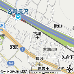 愛知県豊川市長沢町古城35周辺の地図