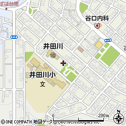 井田川小学校区　学童保育所周辺の地図
