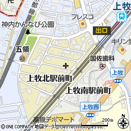 大阪府高槻市上牧北駅前町4周辺の地図