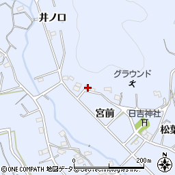 愛知県豊川市萩町宮前17周辺の地図