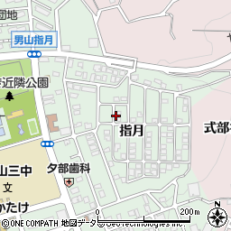 京都府八幡市男山指月周辺の地図