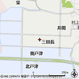 京都府八幡市下奈良三田長周辺の地図