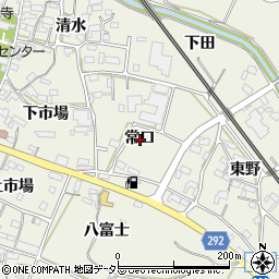 愛知県額田郡幸田町野場常口周辺の地図