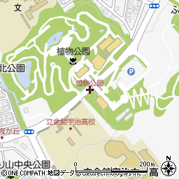 植物公園周辺の地図