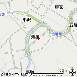 愛知県豊川市長沢町鴻巣周辺の地図