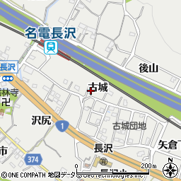 愛知県豊川市長沢町古城79周辺の地図