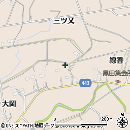 愛知県新城市黒田周辺の地図