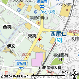 愛知県西尾市道光寺町東縄周辺の地図