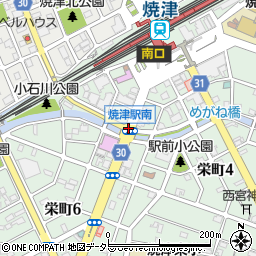 焼津駅南周辺の地図