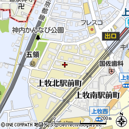 大阪府高槻市上牧北駅前町4-39周辺の地図