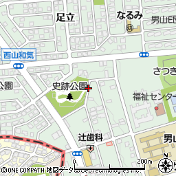 京都府八幡市男山長沢1周辺の地図