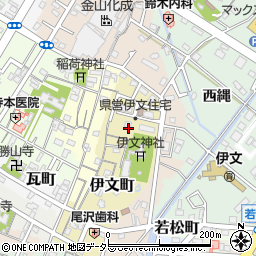 愛知県西尾市伊文町周辺の地図