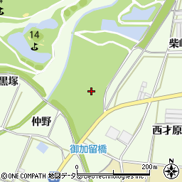愛知県豊川市足山田町仲野周辺の地図