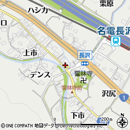 愛知県豊川市長沢町上市44周辺の地図